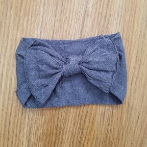 Baby Bling Bows heathered charcoal bow